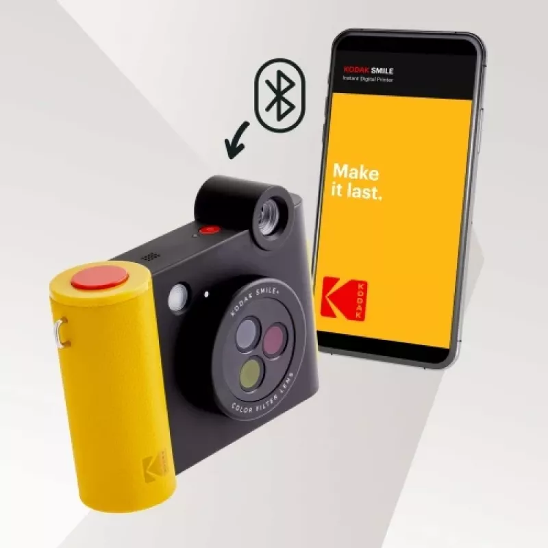 Sofortbildkamera Kodak SMILE+ 2x3 zwart — draagbare instantcamera met 2×3-afdrukken