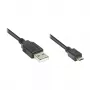 GoodConnections verbindingskabel USB 2.0 stekker A naar stekker Micro B, zwart, 5m,
