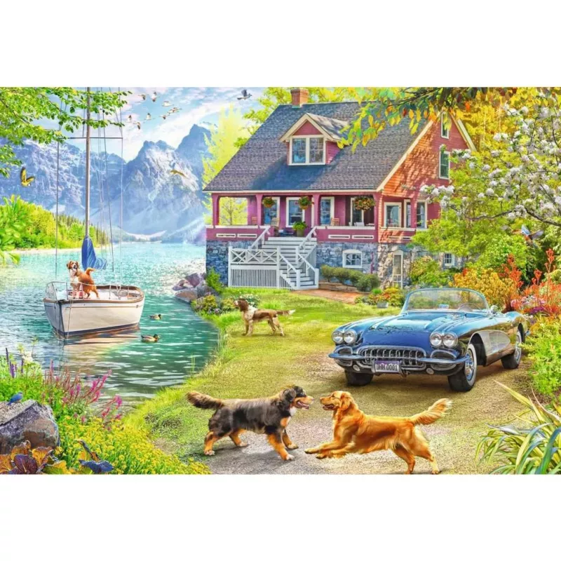 Puzzel Ravensburger Feel Well & Puzzle – Zomerhuis aan het meer, 200 stukjes