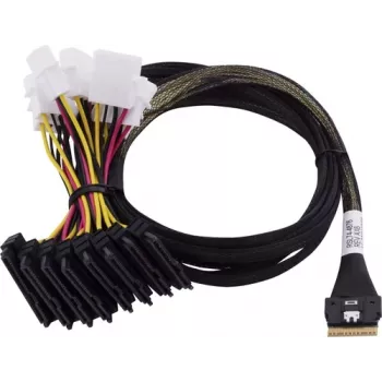 Adaptec-kabel 1x SFF8654 x8 -> SFF8639 8xU.3 intern 0,8 m SlimSAS - 8SFF-8639 x1 and3 Tri-Mode SAS/SATA/NVMe