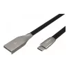 NATEC kabel USB-C/A 2.0 1m prati 1m zwart metaal