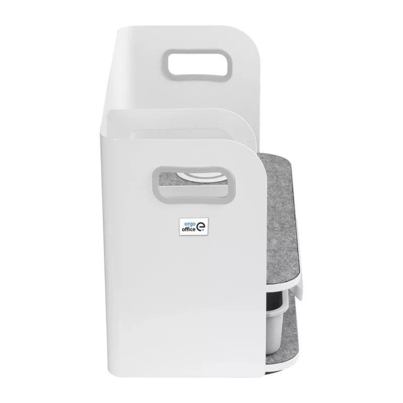 Bureau-organizer met lade en draadloze oplader Ergo Office, wit, max. 10kg, ER-441