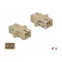Glasvezelconnector SC bus-bus DELOCK 85993, beige, 4-pack