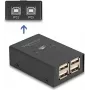 DELOCK USB 2.0 switch 2 pc's naar 4 apparaten zwart 0,48 Gbit/s