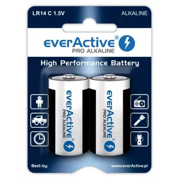 Alkalinebatterijen everActive Pro LR14 C 1,5 V 8000 mAh — 2 stuks