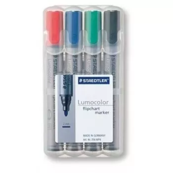 Marker Staedtler 356 WP4 4 stuks Zwart Blauw Groen Rood