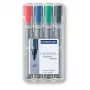 Marker Staedtler 356 WP4 4 stuks Zwart Blauw Groen Rood