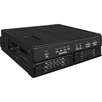 Drive behuizing icy dock MB902SPR-B R1 zwart 2,5 inch SATA