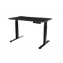 Cama Meble elektrisch hoogteverstelbaar bureau MOON 121x67 cm, rechthoekig spaanplaat tafelblad, 72–120 cm zwart/san sebastian