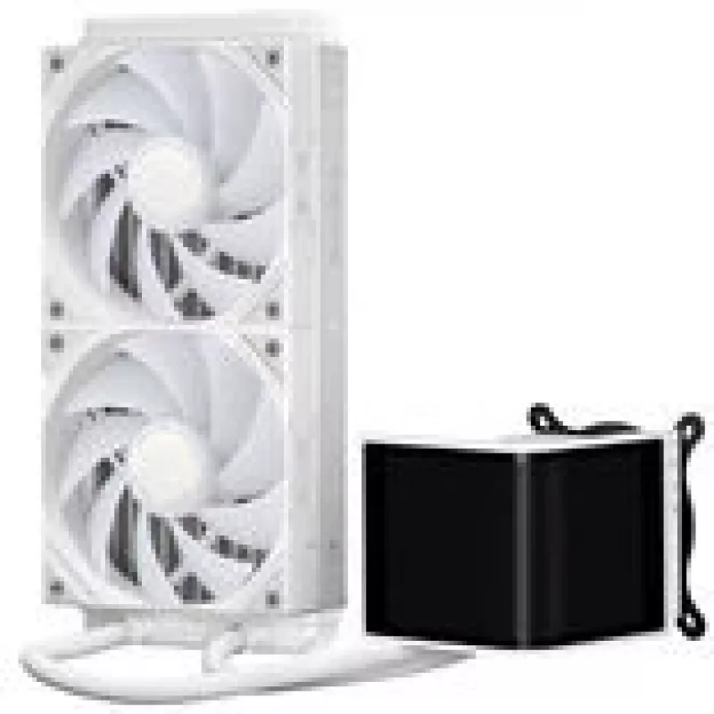 Jonsbo D32 STD pc-behuizing + TRYX PANORAMA SE complete vloeistofkoeling, ARGB - 240 mm, wit