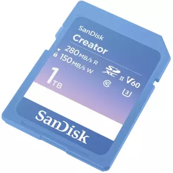 SanDisk Creator SD UHS-II geheugenkaart, 1 TB, blauw, SDSDXEP-1T00-GNCIS