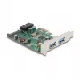 DeLOCK PCI Express x1-kaart naar 2 x USB 3.2 Gen 1 Type-A + 1 x interne 19-pins header