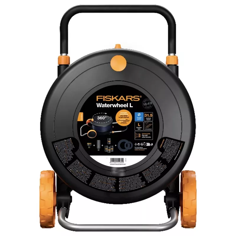 Fiskars Comfort slangenhaspel L met wielen 30 m 1071670