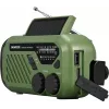 Draagbare UKW/MW-radio SENCOR SRD1000SCLGR met Bluetooth, solar-/slinger-/USB-C-laden, 2000mAh-accu, IPX4, LED-lampen