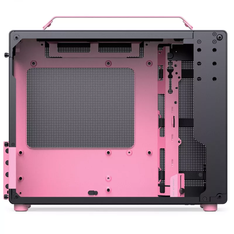 Jonsplus MATX handle case Z20 zwart-roze – mini/micro/flex-ATX behuizing met draaggreep