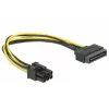 Delock 82924 SATA 15-polig naar 6-polig PCI Express stroomkabel