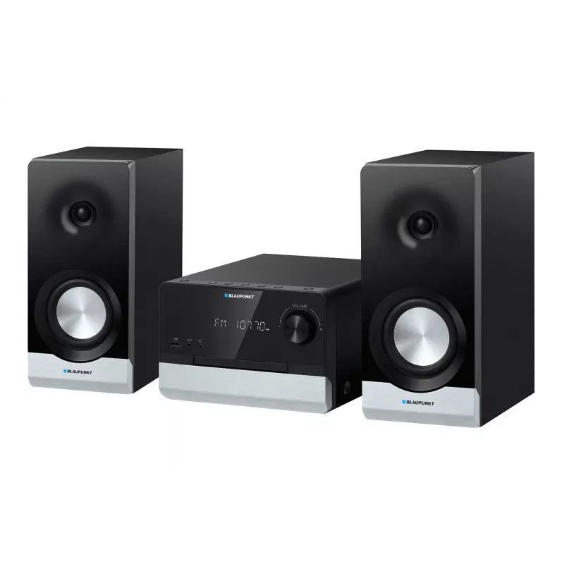 Home-audio-microsysteem BLAUPUNKT MS40.2BT — 2×50 W RMS, Bluetooth, CD, USB, HDMI ARC, optische ingang, LED-display (zwart)