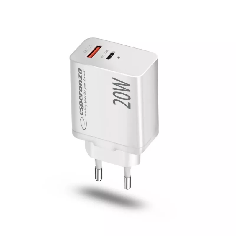 Esperanza EZC105W netlader 20W wit