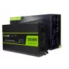 Auto-omvormer Green Cell INV21 6000 W, 24V DC-AC, 230V uitgang, 2x USB PD, actieve koeling, afneembare DC-stekkers, zwart