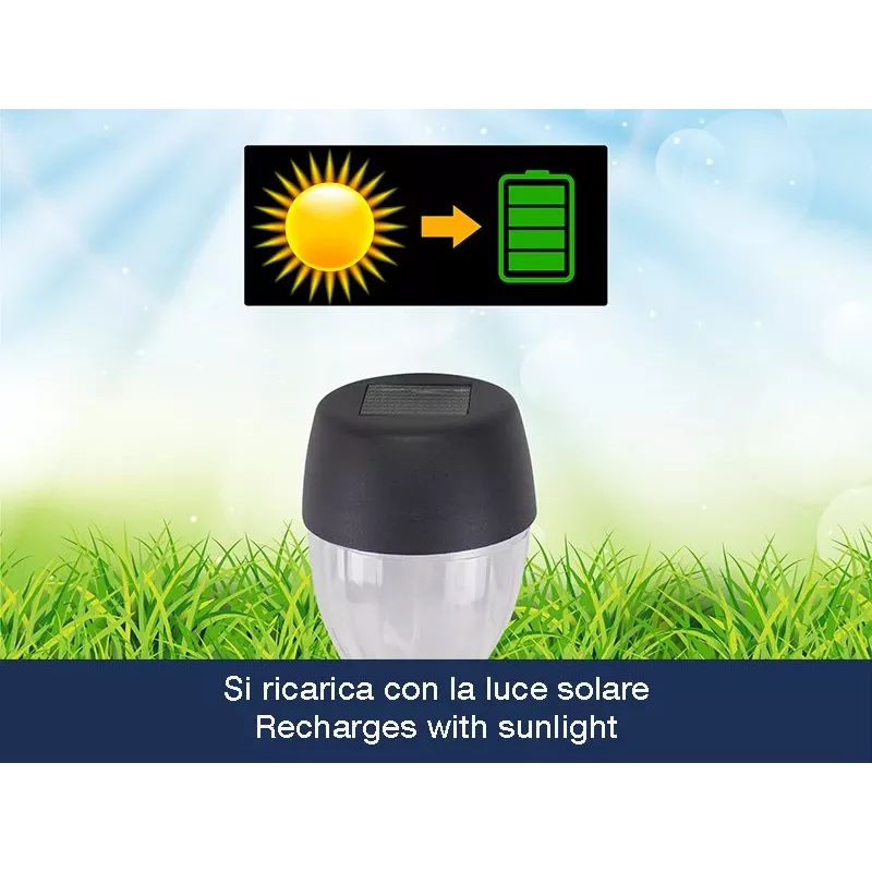 Set buitenzonnelampen Beper P207ILO050 – 5 waterdichte lampen voor tuin en pad
