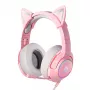 Headset Onikuma K9 roze RGB gaming-headset
