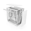 PC-behuizing NZXT H7 Flow RGB Midi Tower wit — gehard glas, EATX, voor 3×120mm, USB-C