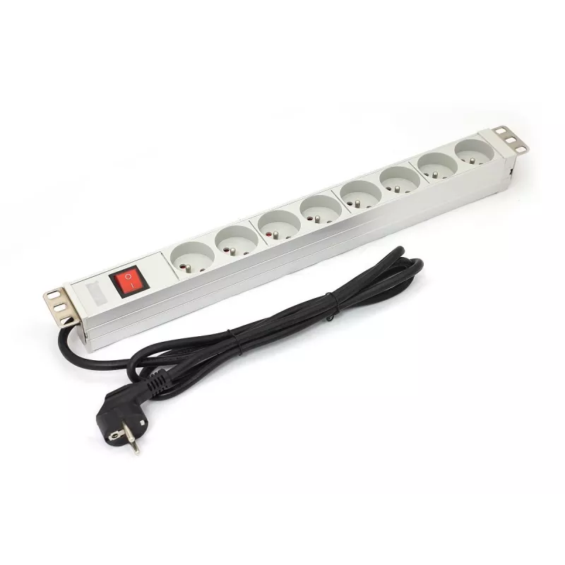 DIGITUS Professional A-19-STRIP-2-IMP – stroomverdeeleenheid (rack – rackmonteerbaar) – wisselstroom 250 V – ingangsvoeding – uitgang