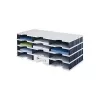 styro styrodoc trio - polystyreen - zwart - grijs - 12 lade(s) - 723 mm - 293 mm - 331 mm
