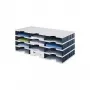 styro styrodoc trio - polystyreen - zwart - grijs - 12 lade(s) - 723 mm - 293 mm - 331 mm