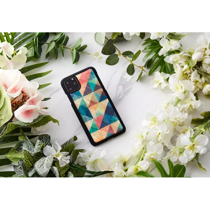 Smartphonehoesje iKins voor iPhone 11 Pro Max — Mosaic zwart beschermhoes