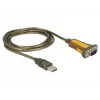 Seriële kabel DeLOCK 65840 USB Type-A DB-9 1,5 m zwart geel