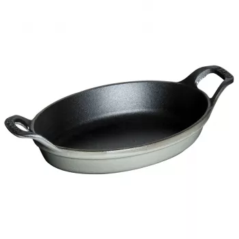 Ovale mini-bak- en ovenschaal Staub 250 ml Grafiet