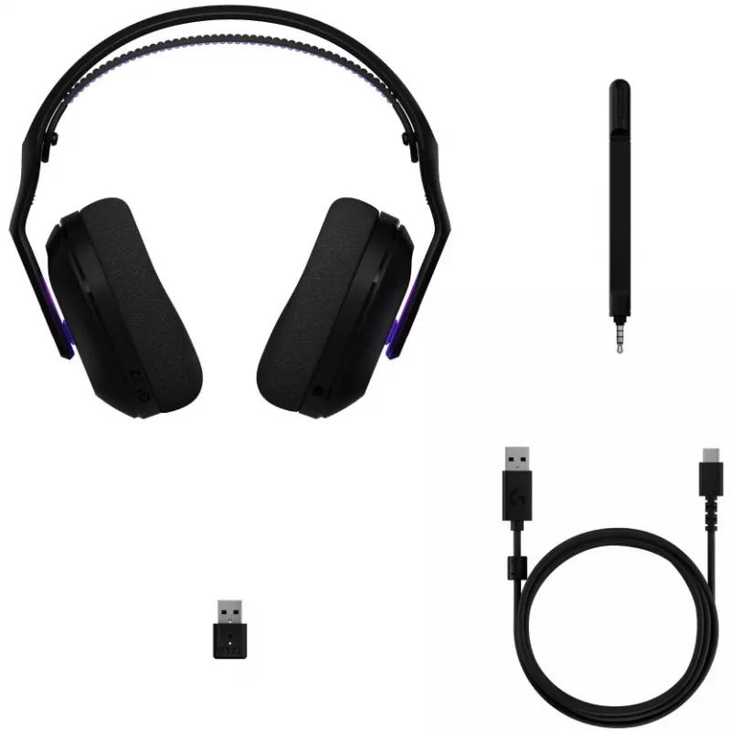Logitech G G522 LIGHTSPEED draadloze gaming-headset LIGHTSYNC RGB microfoon en geavanceerde gesynchroniseerde audio-triple-connectiviteit - LI