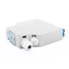 Glasvezel-DIN-railbox DIGITUS DN-963890, OS2, SC-adapter met 2 m pigtail, staal, blauw/grijs