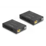 AV-zender- en ontvangerset DELOCK 65955 — Cat6/Cat6a HDMI-extender, tot 3840×2160, bekabeld, Micro-USB-B voeding