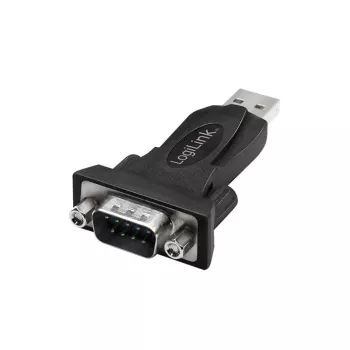 LogiLink AU0002F RS-232 USB 2.0 adapter stekker zwart