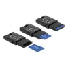 DeLOCK USB 2.0 kaartlezer zwart Micro SD MicroSDHC MicroSDXC 480 Mbit/s