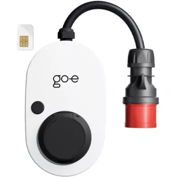 Charger Gemini flex 2.0, 22 kW (32A 3-fasig), Wallbox wit/zwart, mobiele oplader, 4G/LTE
