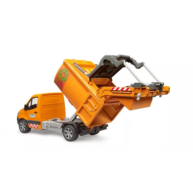 BRUDER modelvoertuig MB Sprinter vuilniswagen BR-02682, schaalgetrouwe speelgoedreplica