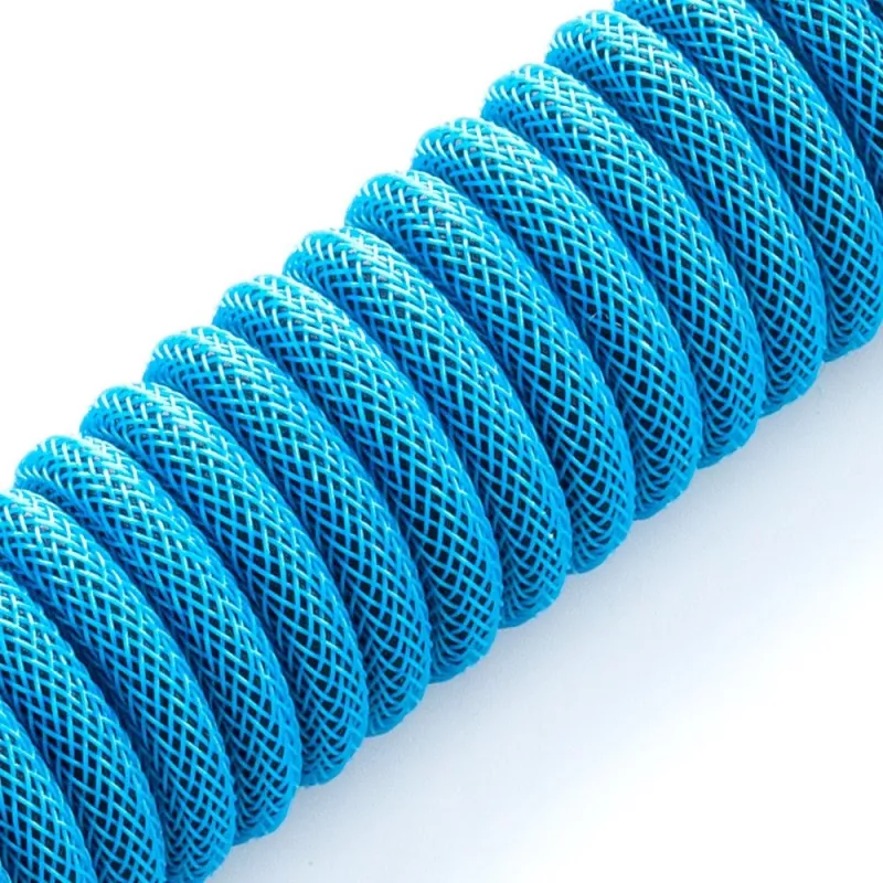 CableMod Classic spiraalvormige toetsenbordkabel CM-CKCA-CK-KK150KK-R, USB-C naar USB-A, 150 cm, zwart (Midnight Black)