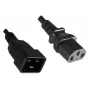 Microconnect PE030605 stroomkabel zwart 0,5 m C13-koppeling C20-koppeling