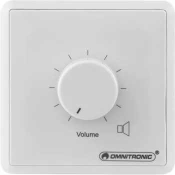 Omnitronic ELA LS-regelaar 80711002 10 W mono witte volumeregelaar voor ELA-systemen