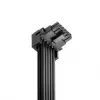 CableMod Basics universele 12V 2x6 kabel, 90°-stekker, 16-pin naar 16-pin - zwart, 60 cm, var. B