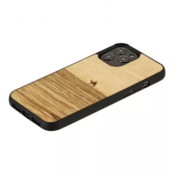 Telefoonhoesje Man and Wood voor iPhone 12 / 12 Pro — terra zwart