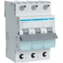 Hager MCS310. Nominale stroom: 10 A. Type: C-karakteristiek, aantal modules (max.): 3 modules. Breedte: 52,5 mm, diepte: 70 mm, hoogte: 83,4 mm (MCS310)