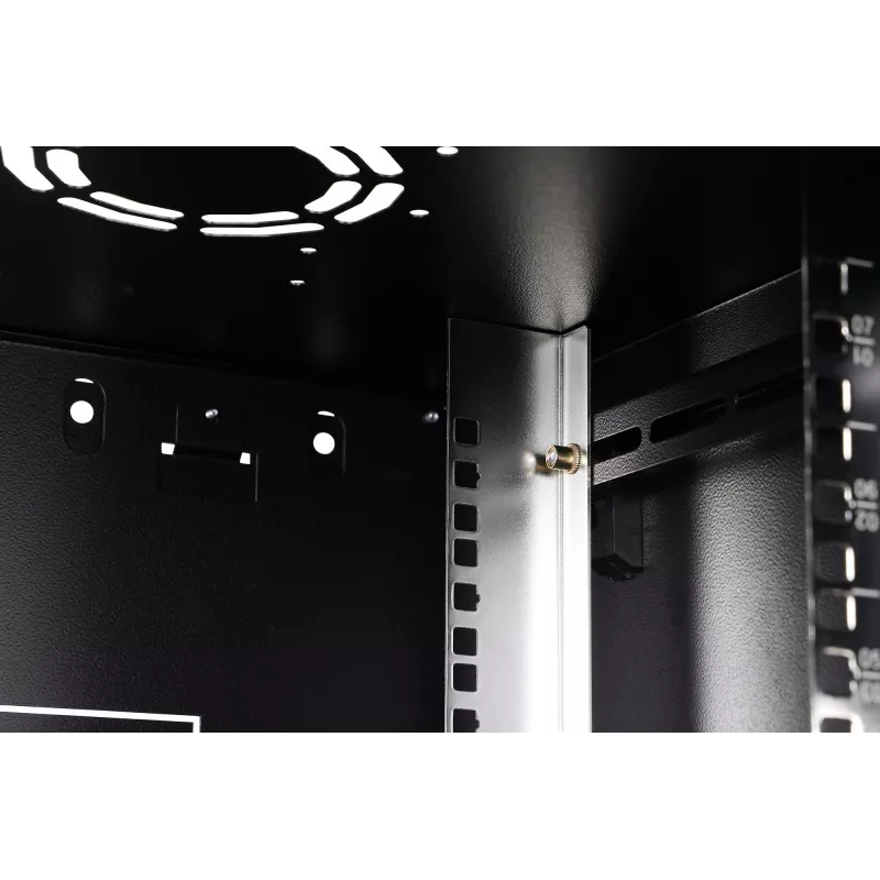 Wandgemonteerde 19-inch rackkast DIGITUS Dynamic-N DN-37101 — 7U, 600x450 mm, IP20, slot met sleutel, gedemonteerd