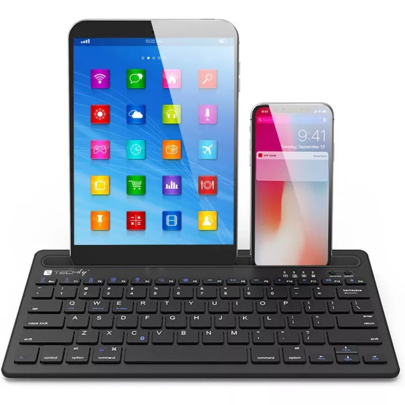 Techly ICTBK102U toetsenbord universeel Bluetooth QWERTY Engels zwart