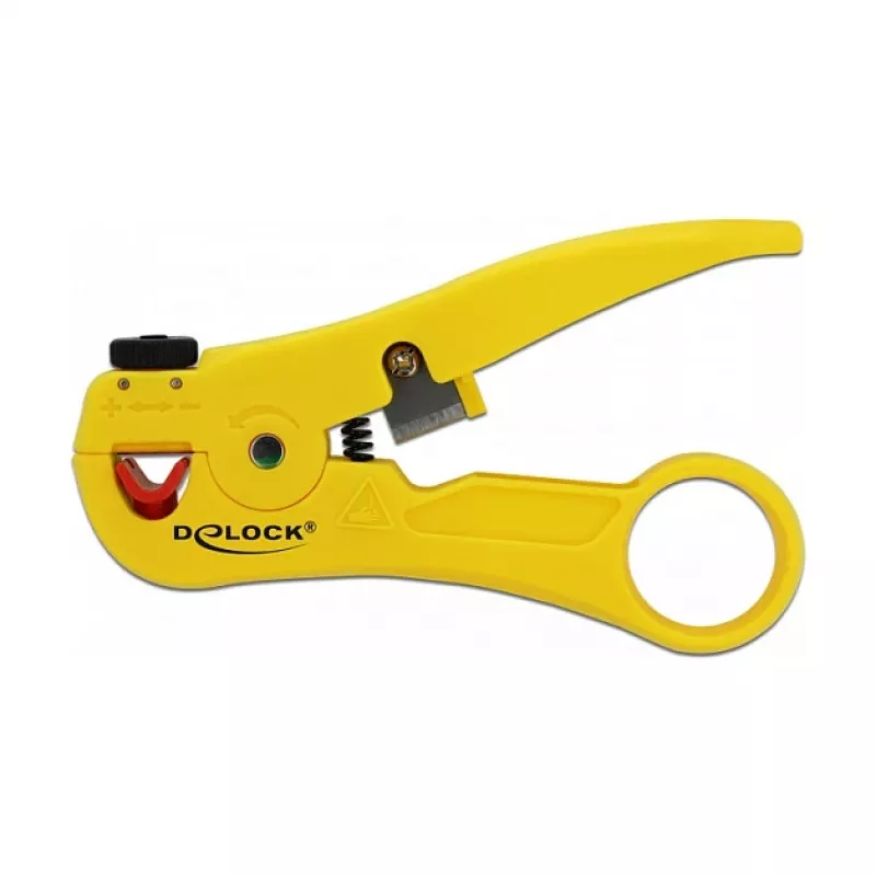 DELOCK 86478 kabelstripper — strijcapaciteit 3,5–9 mm, lengte 111 mm, geel