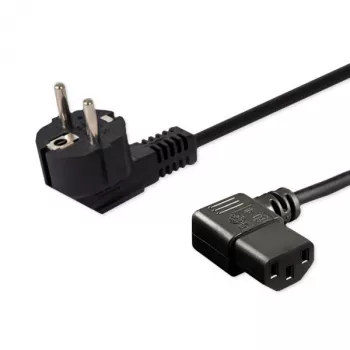 Netkabel SAVIO CL-115 IEC C13 naar stekker, 1,2 m, zwart