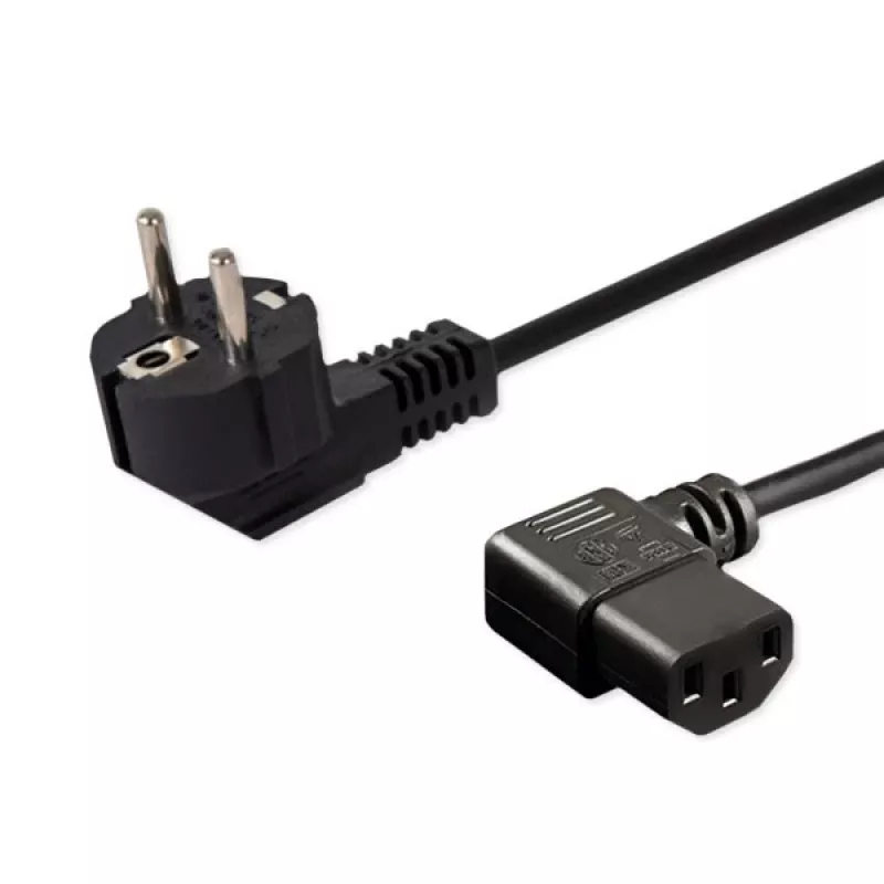 Netkabel SAVIO CL-115 IEC C13 naar stekker, 1,2 m, zwart